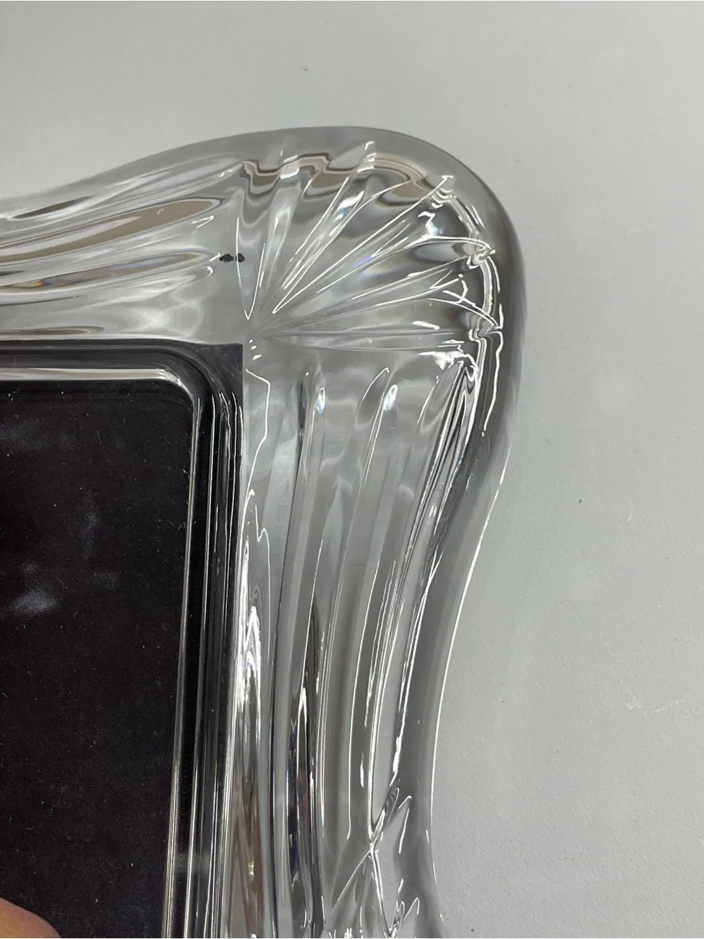 Vintage Mikasa Mystique Crystal Picture Frame 8x10 Germany Heavy Photo 7x5